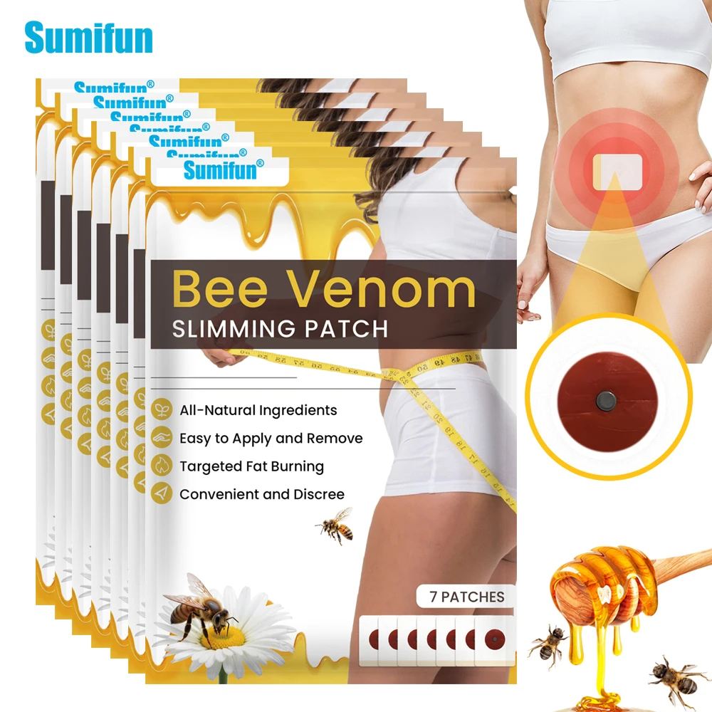 7/21/35/70/105Pcs Sumifun Bee Venom Slimming Patch Lose Weight Fat Burning Sticker Belly Thigh Arm Leg Cellulite Removal Plaster