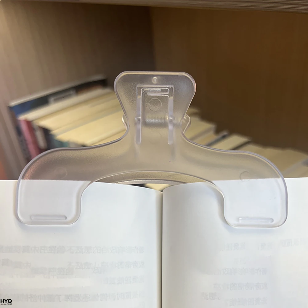 Buchklammer, Leseklammer, Kawaii-Schreibtischzubehör, zur Vermeidung des Umblätterns, transparente, mattierte Ordnerklammern