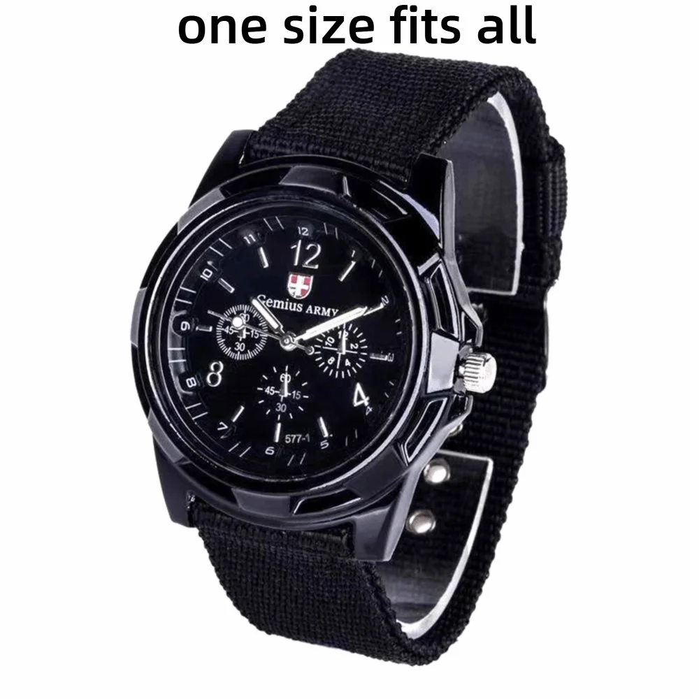 حزام نايلون مضفر Gemius Swift Watch نايلون باند منسوج بسوار كوارتز ساعة ليلية خفيفة سويسرية كوارتز رياضية ملابس غير رسمية