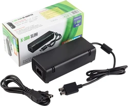 Xbox 360 Slim Power Supply AC Adapter Power Supply Brick Replacement Charger with Cord Cable for Xbox 360 Slim Console