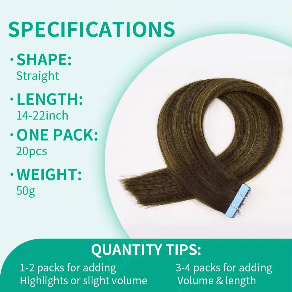 Fashion Highlight Tape In Hair - Invisible Tape In Extensions Real Hair review and price