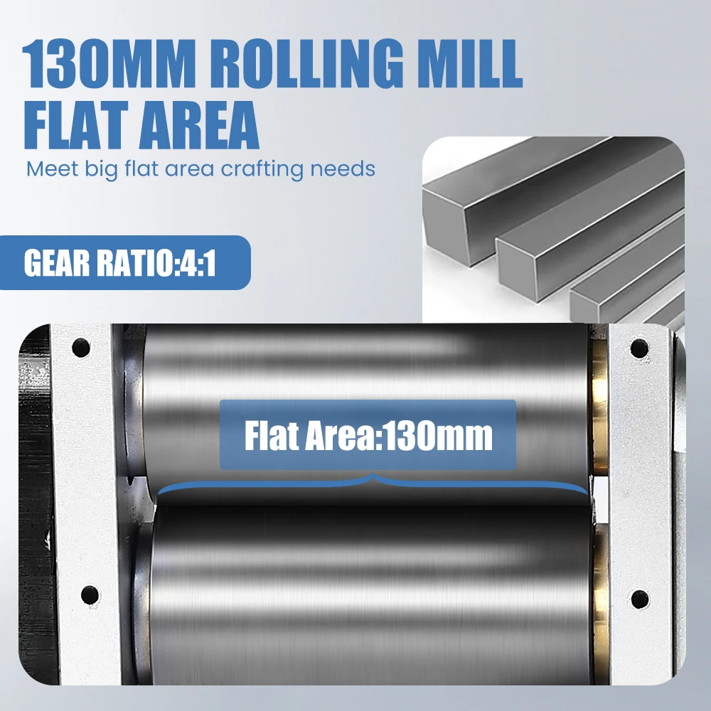 Rolling Mill Jewelry Craft Engraver Machine Tool Goldsmith Ring Making Jewellery Engraving 130MM Flat Metal Gold Silver LA-RM02D