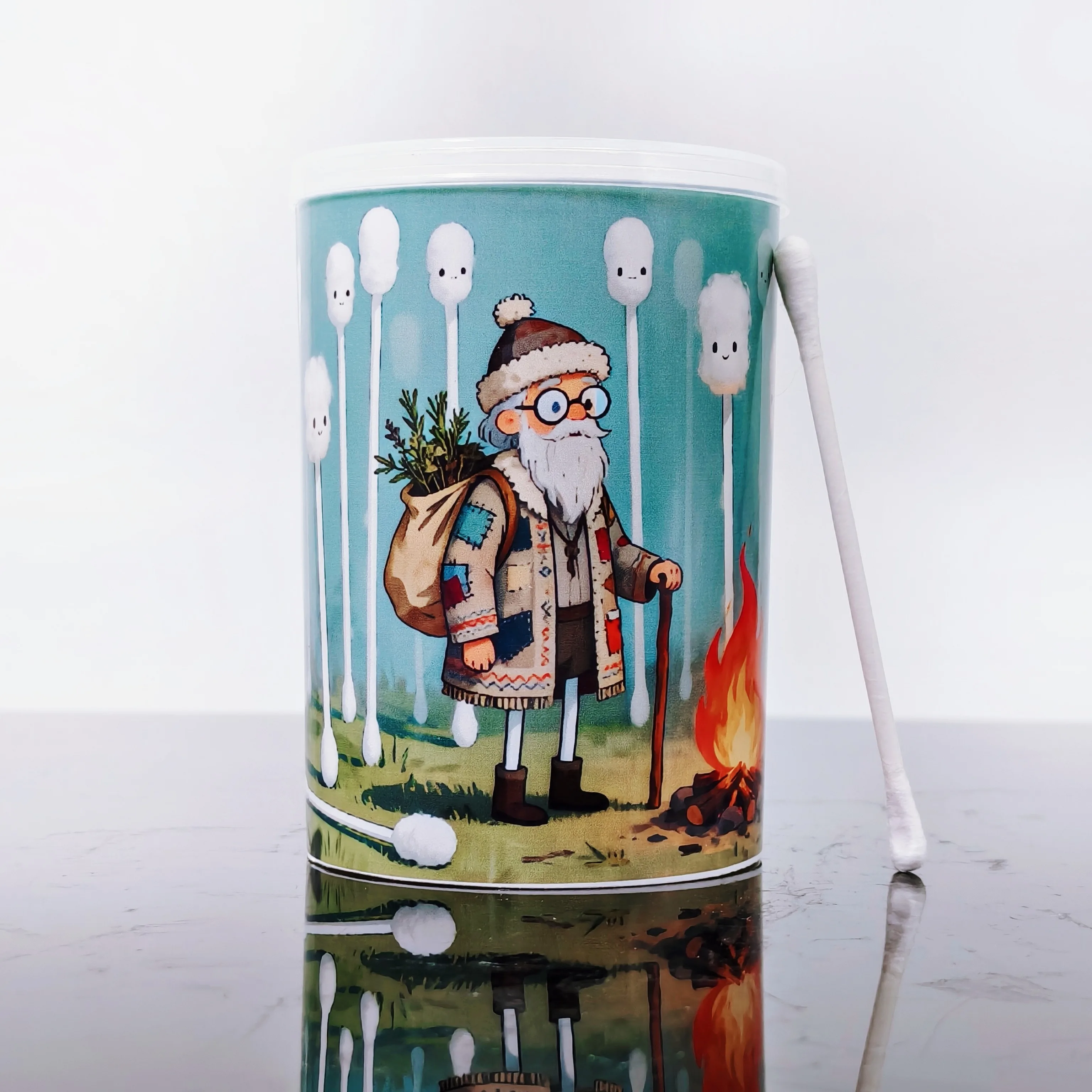 100/200 шт. двусторонние толстые ватные палочки в богемном стиле с круглой ложкой и хлопковыми ручками-палочками