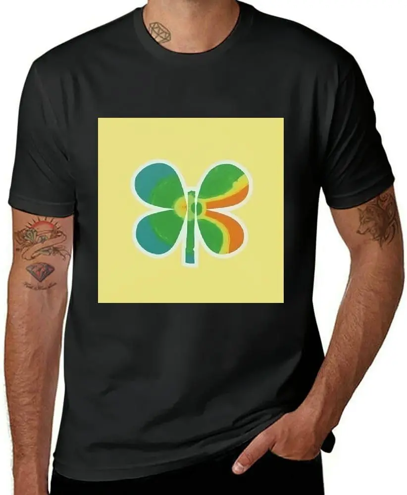 Men's St Patricks Day Lucky Rainbow Tie Dye Spiral Streak Short Sleeve T-Shirt Black