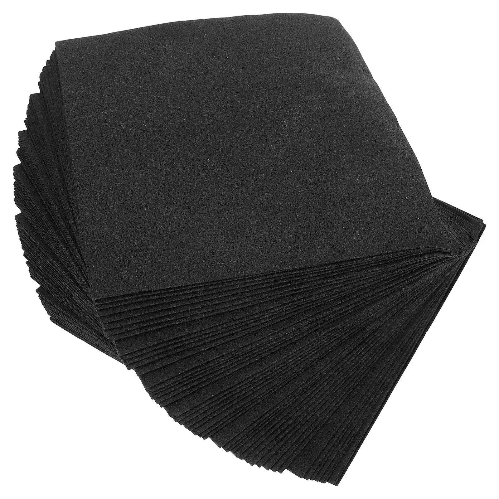50Pcs Decorative Black Paper Napkins Western Dining Disposable Cocktail Beverage Napkins Party Tissue Foodgrade Virgin Wood Pulp