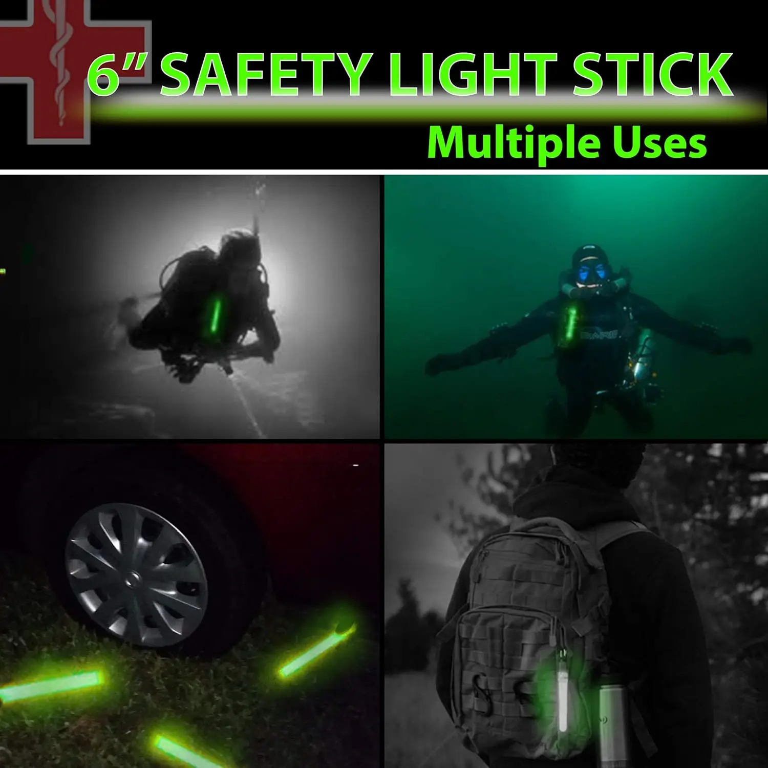 new arrival glow sticks bulk green emergency glow in duration for camping hiking outdoor parties activities survival storms