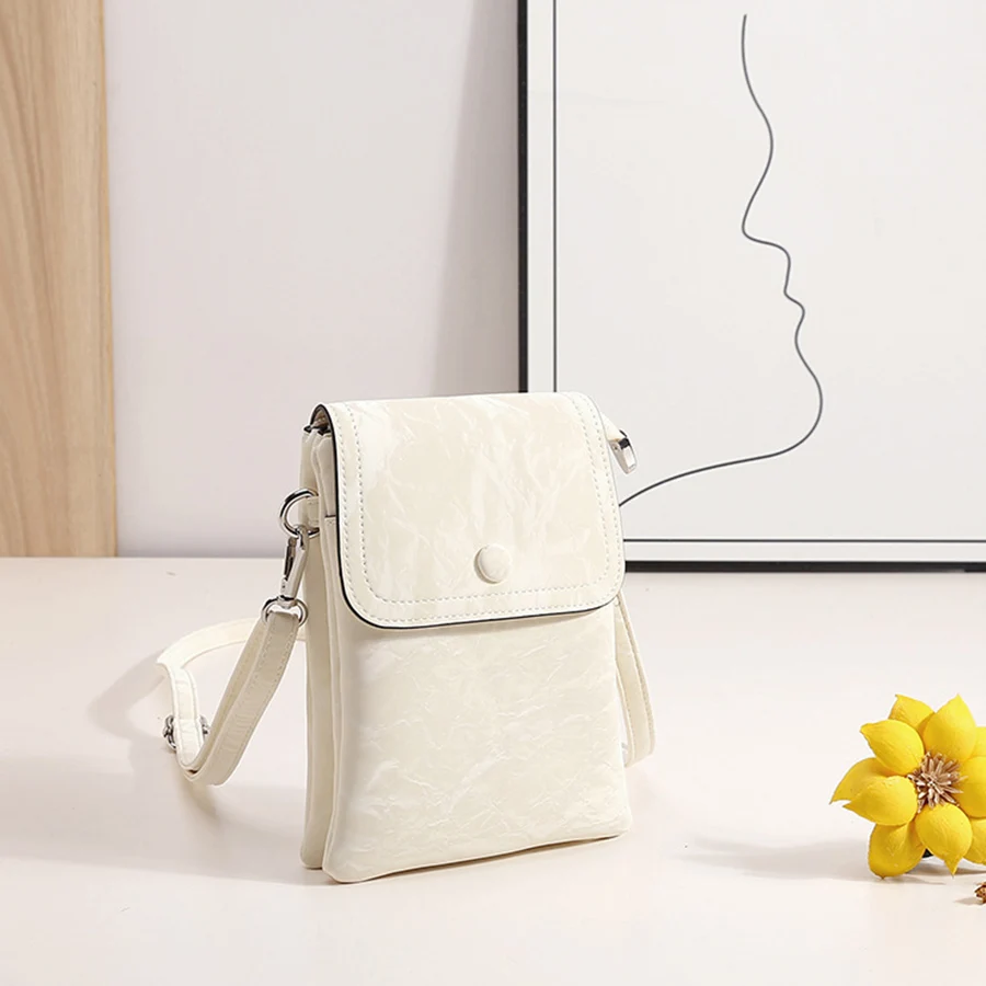 

Новая модная однотонная сумка через плечо 2026 года, простая сумка-клатч для телефона, женская сумка-кошелек для водительских прав и карт, сумка-кроссбоди