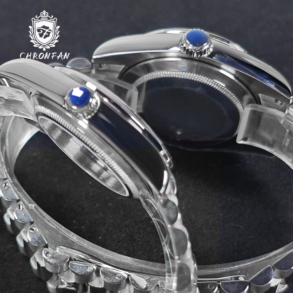 36MM/39MM DATEJUST Cassa per orologio Bracciale presidenziale Cinturino adatto al movimento NH34/35/36 Vetro zaffiro 200m Acciaio 316L impermeabile