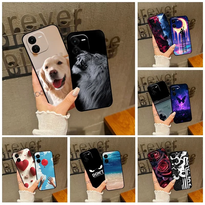 حافظة لهاتف Vivo IQOO Z9x من السيليكون الفاخر المصد الناعم لهاتف Vivo IQOO Z9 Turbo غطاء هاتف من البولي يوريثان Fundas لأزياء IQOOZ9 Turbo