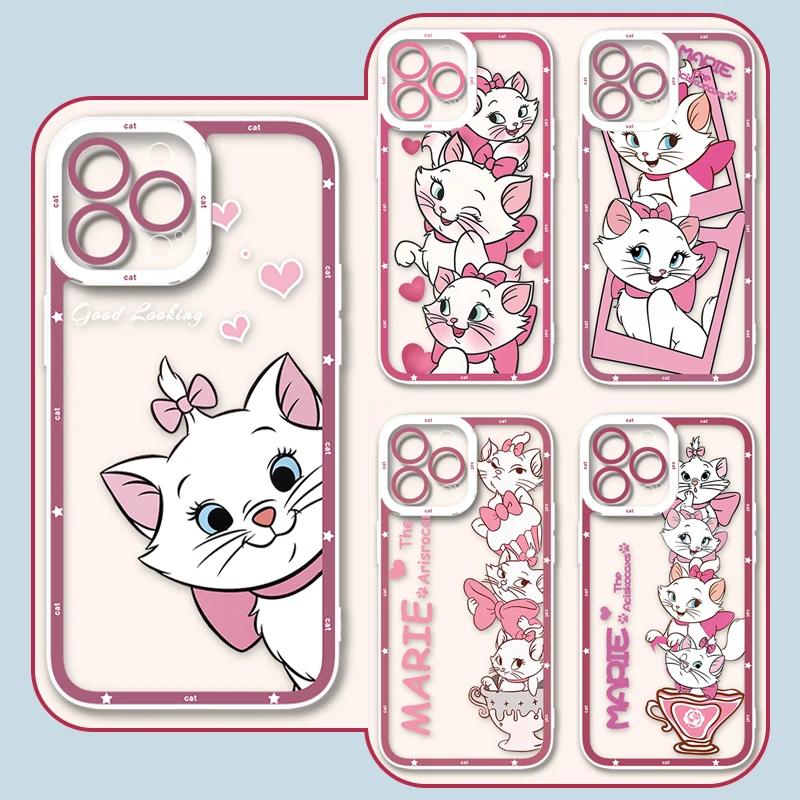 ديزني كارتون جميل ماري القط قضية الهاتف آيفون 17 الهواء 15 14 13 12 11 برو ماكس 16 15 14 زائد للصدمات لينة غطاء سيليكون