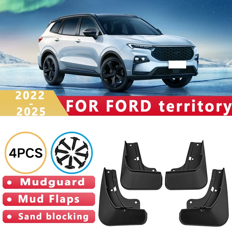 

Mud Flaps Fit for FORD Territory Equator 2022-2025 2023 2024 Mudguards Tire Fenders Splash Proof Accessories Wheel Guards 4ps