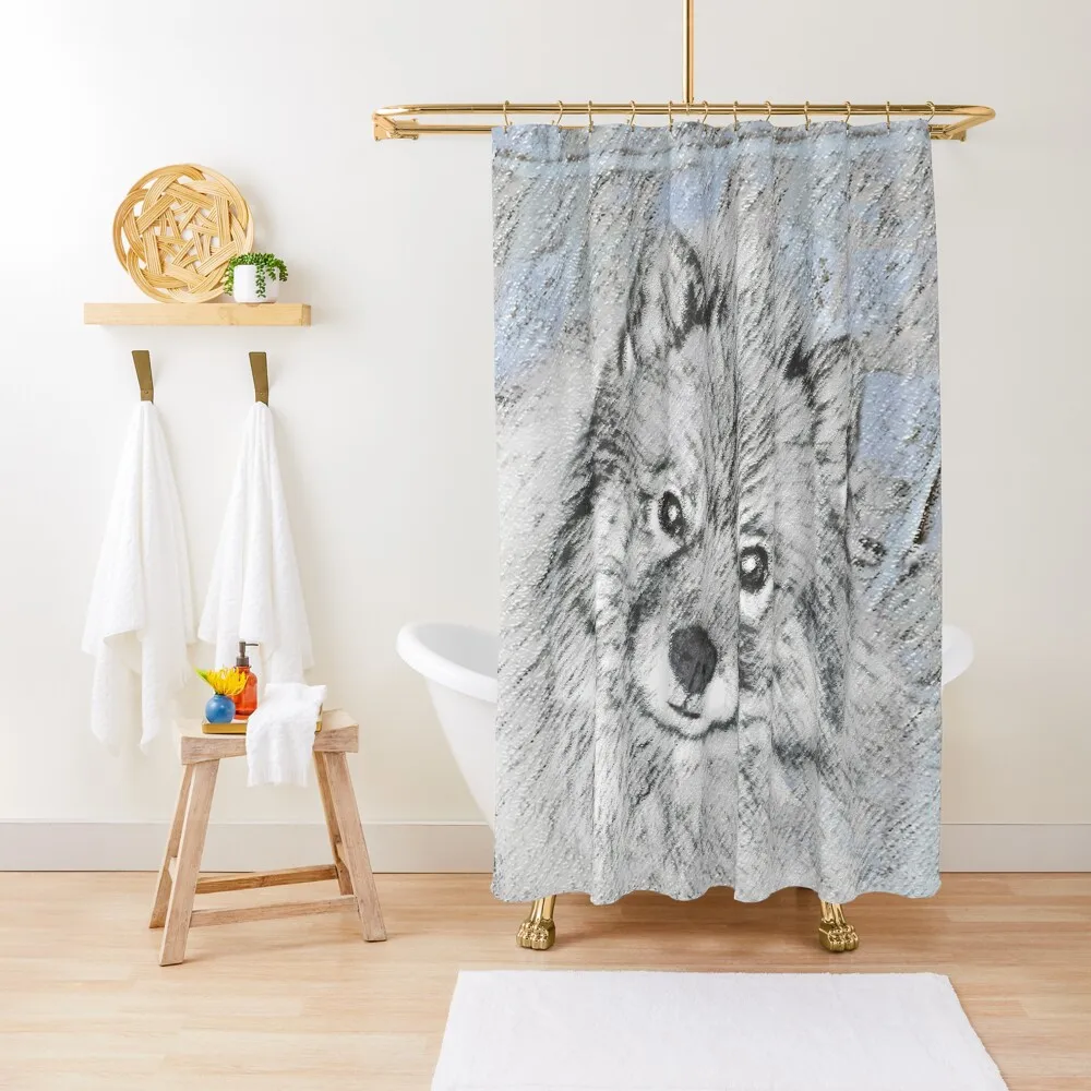 

Keeshond Beth Shower Curtain Waterproof Fabric Shower Shower Set For Bathroom For Bathrooms Curtain