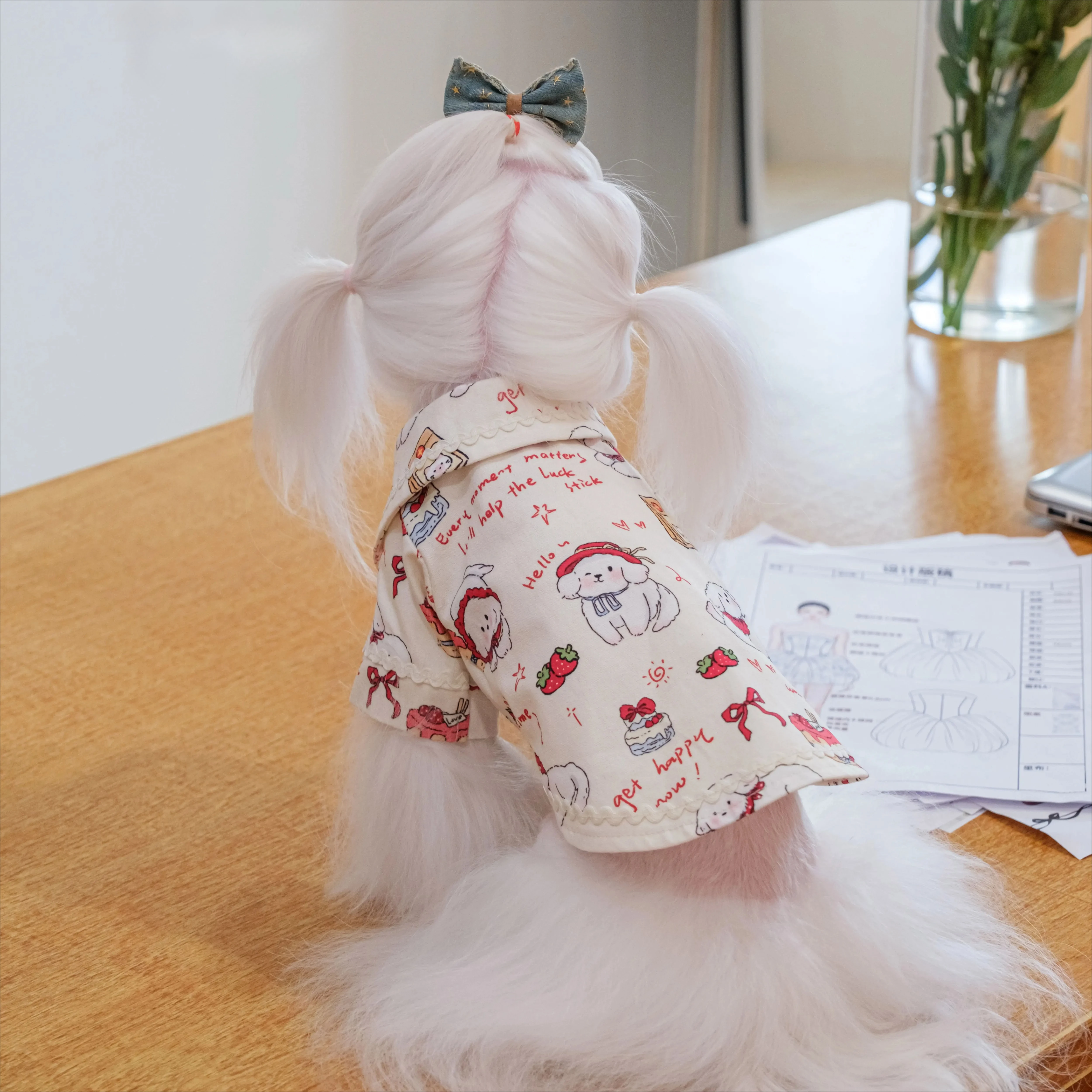 

Fashion Funny Print Puppy Dog Skirt Outfits Outerdoor Casual Sport T-shirts For Small Medium Dog Yorkshire Overalls Pet Clothes