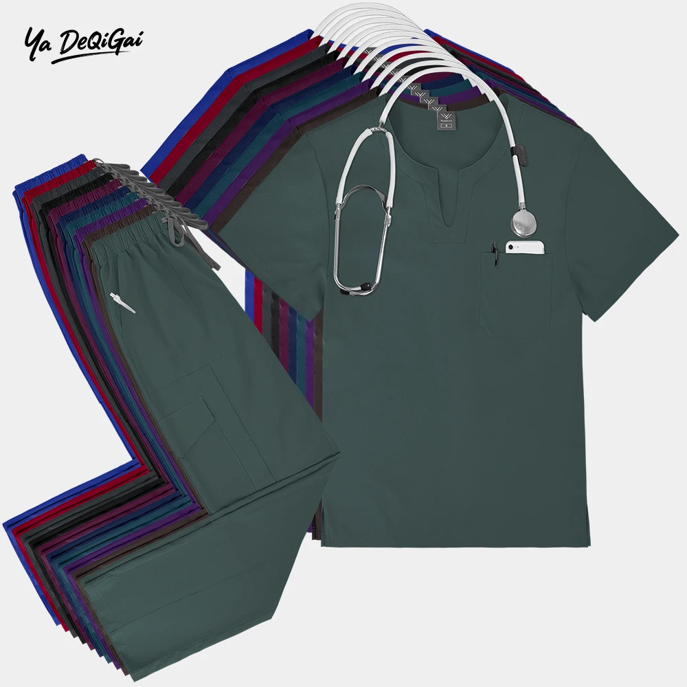 

High Quality Scrubs Uniforms Sets Nursing 2 Piece Set Elastic Quick-dry Work Clothes Beauty Salon Spa Uniforms Nurse Accessories