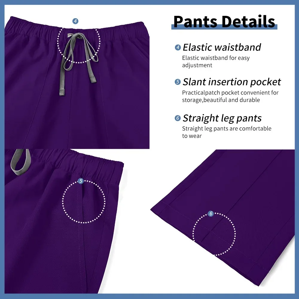 نمط جديد الزي الطبي للنساء للجنسين الدعك مجموعات امرأة مستشفى الملابس الجراحية عيادة الأسنان صالون تجميل سبا عمال البدلة #5