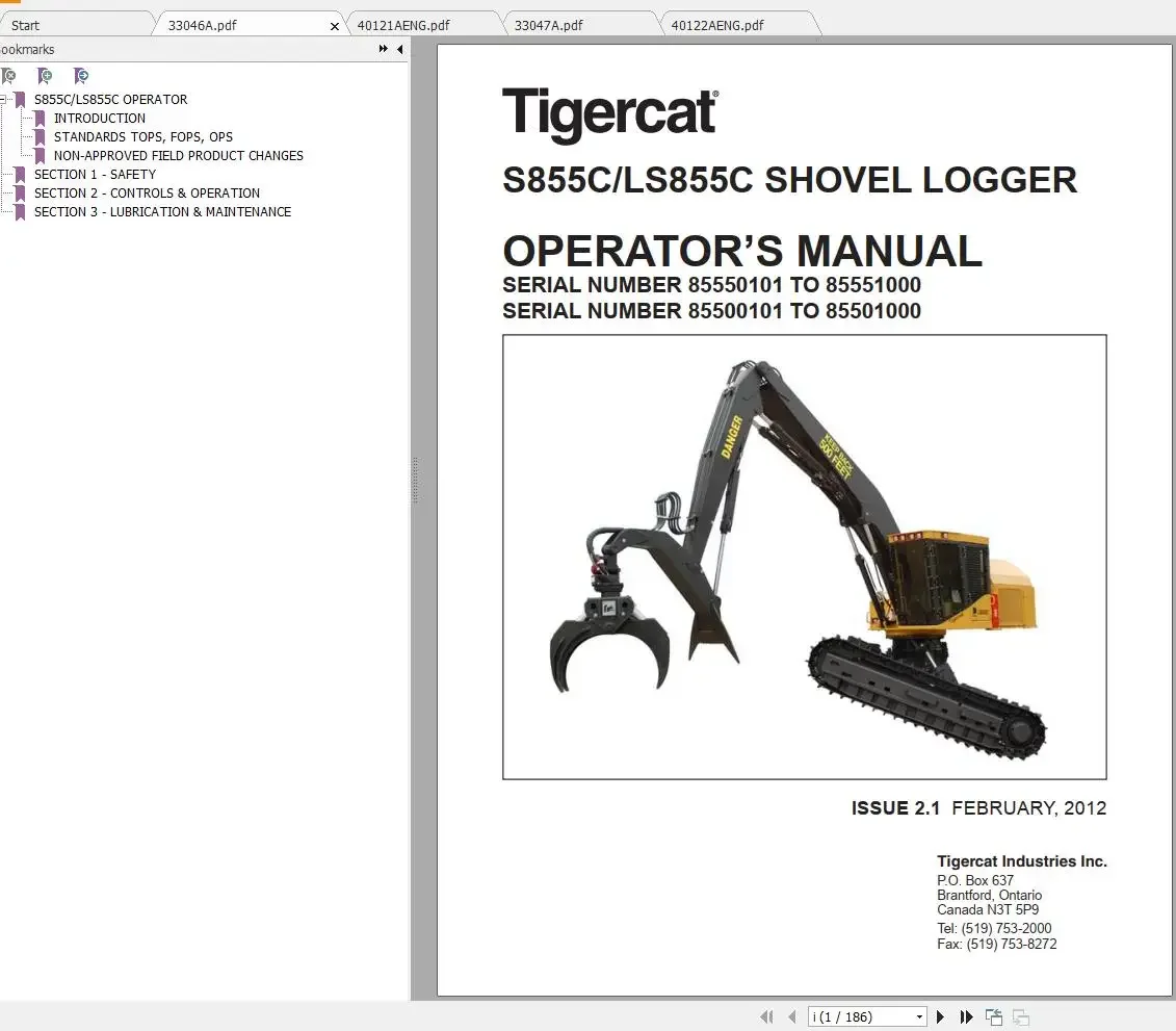 Tigercat Machine 35GB PDF 2021 Service Manual & Operator's Manual DVD