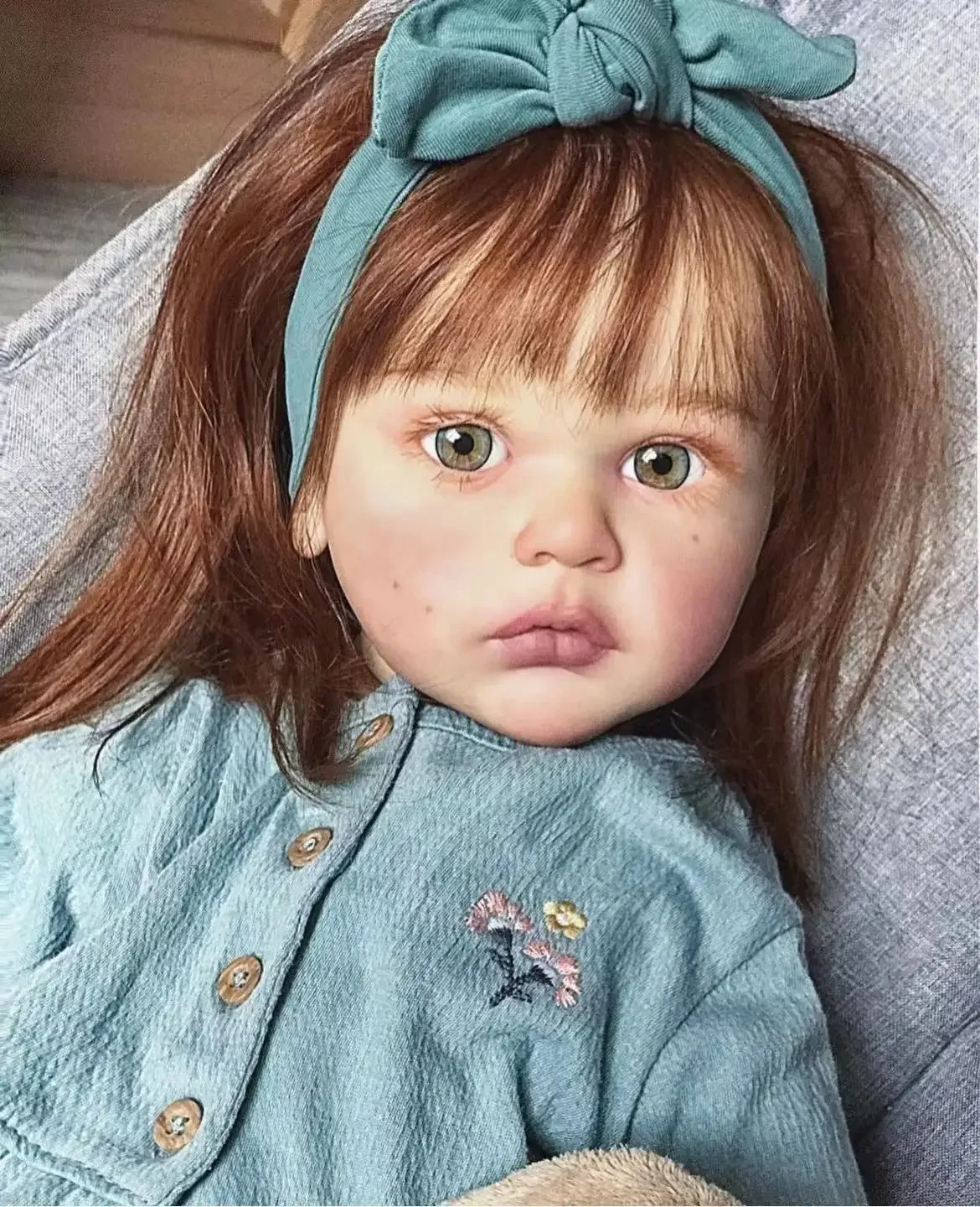 SINO-BB Customized Limited Supply24inch Reborn Baby Mattia With Hand-Rooted Red Hair Already Finished Doll With Different Dress