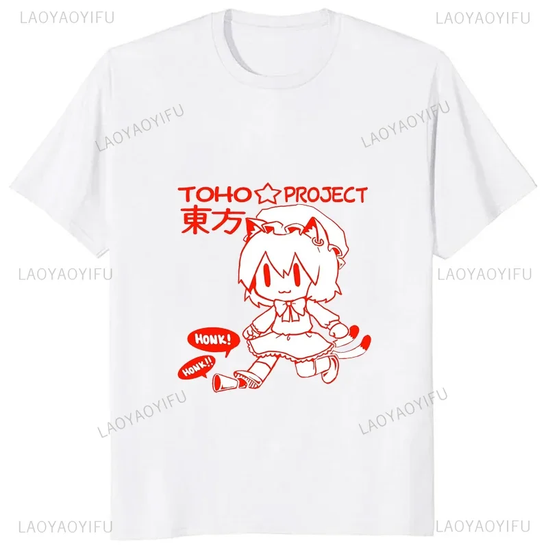 Touhou Project-camiseta estampada para hombre, ropa de calle informal, Hipster, cómoda, transpirable, holgada, suave, a la moda, Otaku