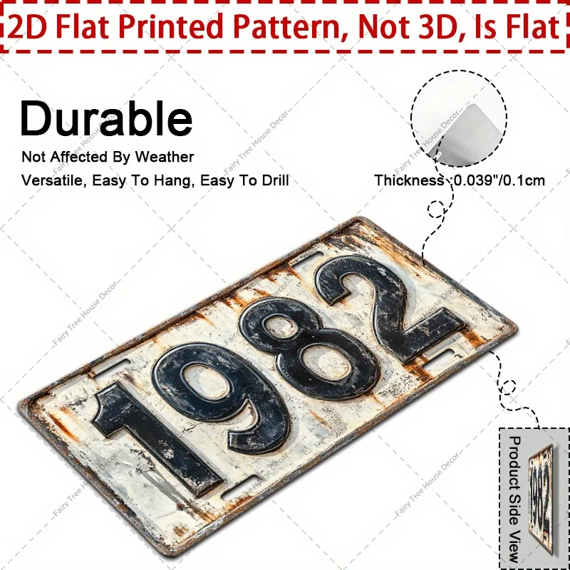 2D Flat - [2D Flat] One Piece of Vintage Metal Sign 