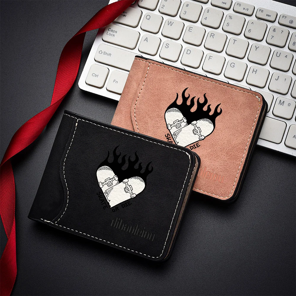 PU Leather Men's Wallet - Large Capacity Money Bag, Simple Style, Exquisite and Lightweight, Double-sided Folding Wallet