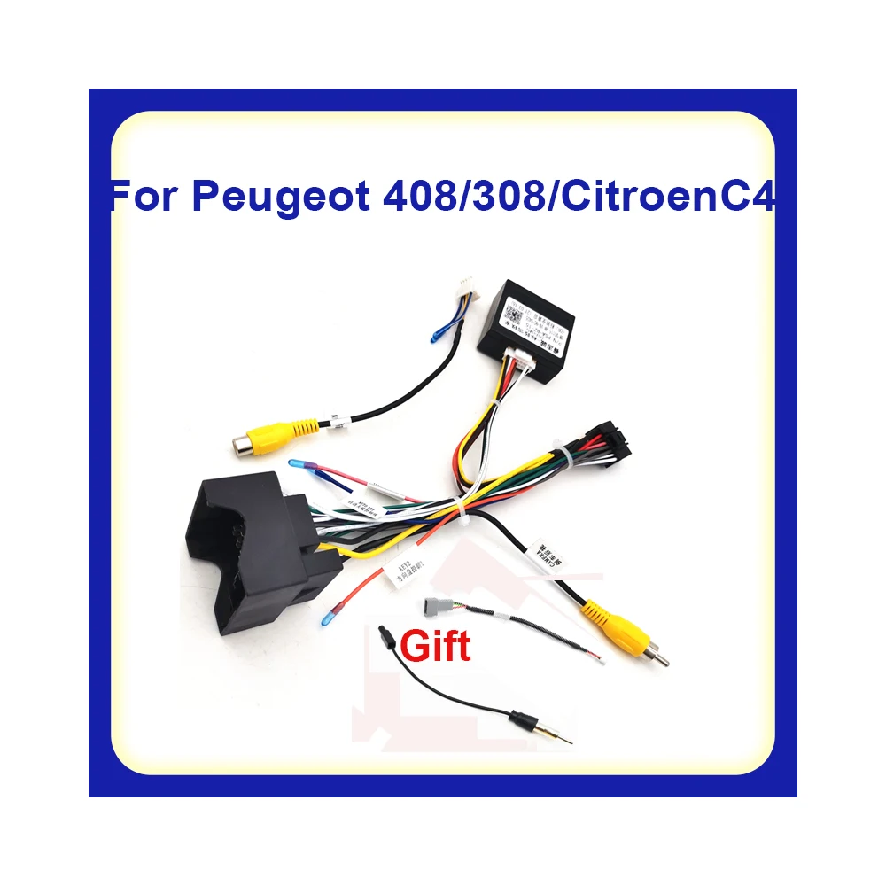 16 Pin to Quadlock Wiring Harness CANBUS Decoder Box Car Quad Lock Cable Adapter For Peugeot 2008 3008 308 307 Citroen C5 C4 C3