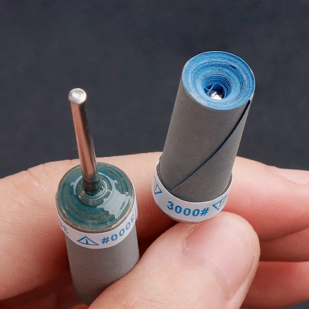 Fullsize 180-7000grit Sand Paper Bar 2.35mm Shank Cylinder Sandpaper Rod Grinding Head For Jewelry Making Rotary Tools