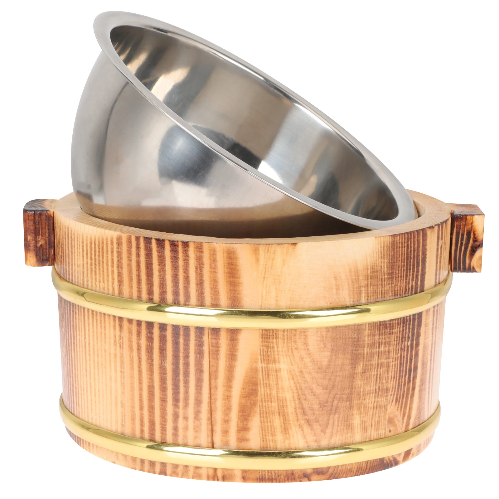 

Rice Serving Bucket Wood Storage Container for Sushi Rice Salad Mixing and Food Preparation Kitchen Utensil Home Essentials