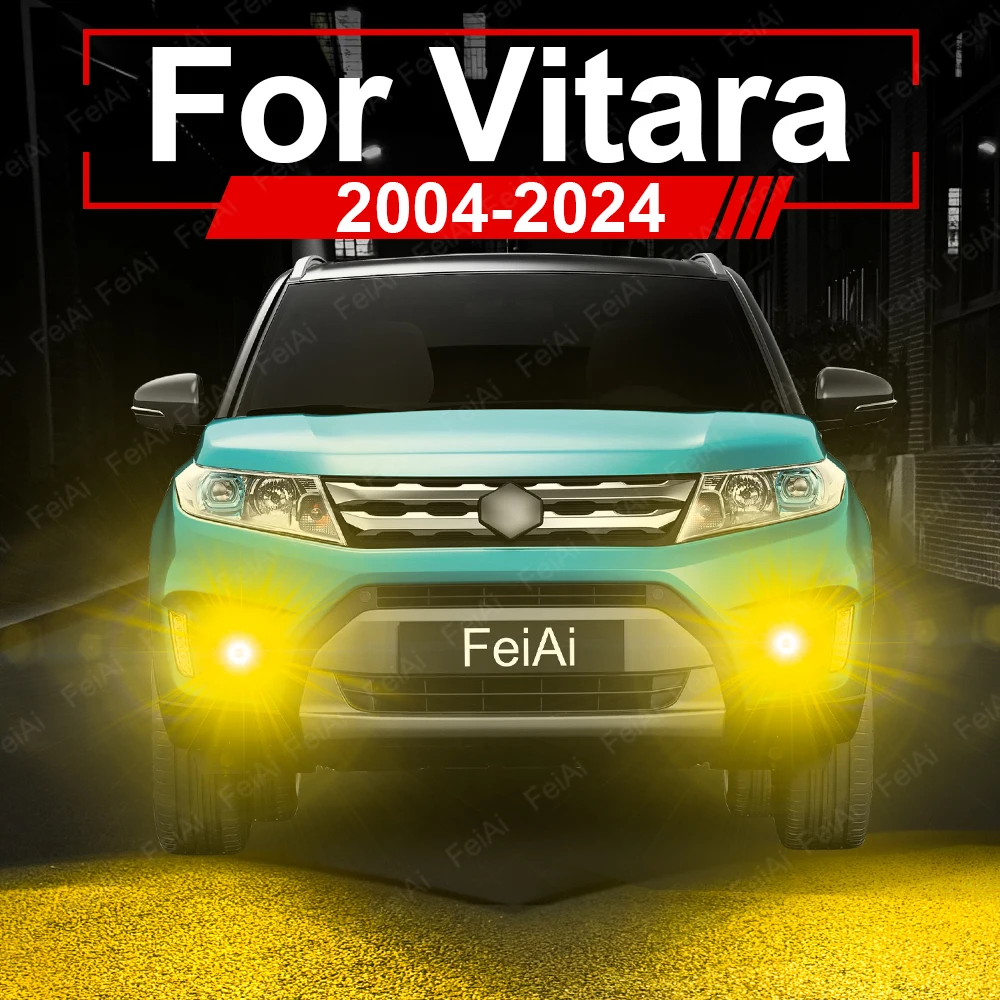 

For Suzuki Vitara LY LED Fog Lights Dual Color Front Fog Light 2015-2022 Vitara Tuning Accessories 2016 2017 2018 2019 2020 2021