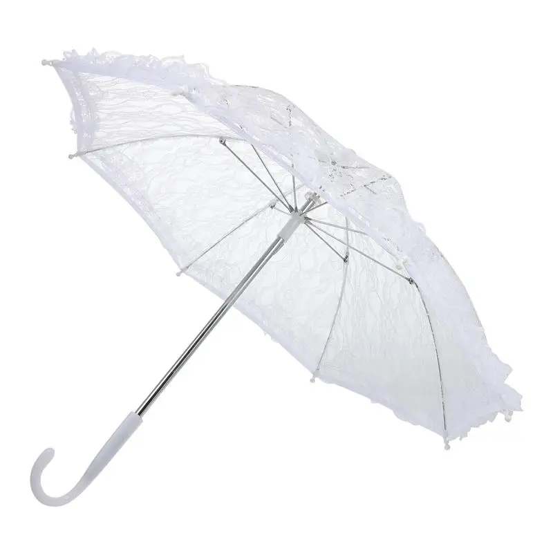 Guarda-chuva vintage do laço, adereços do desempenho do palco, guarda-chuva nupcial do casamento, 1pc