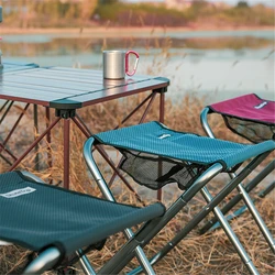 Portátil Ultraleve Folding Stool, cadeira ao ar livre, pesca cadeira, Camping Bench, liga de alumínio, grande