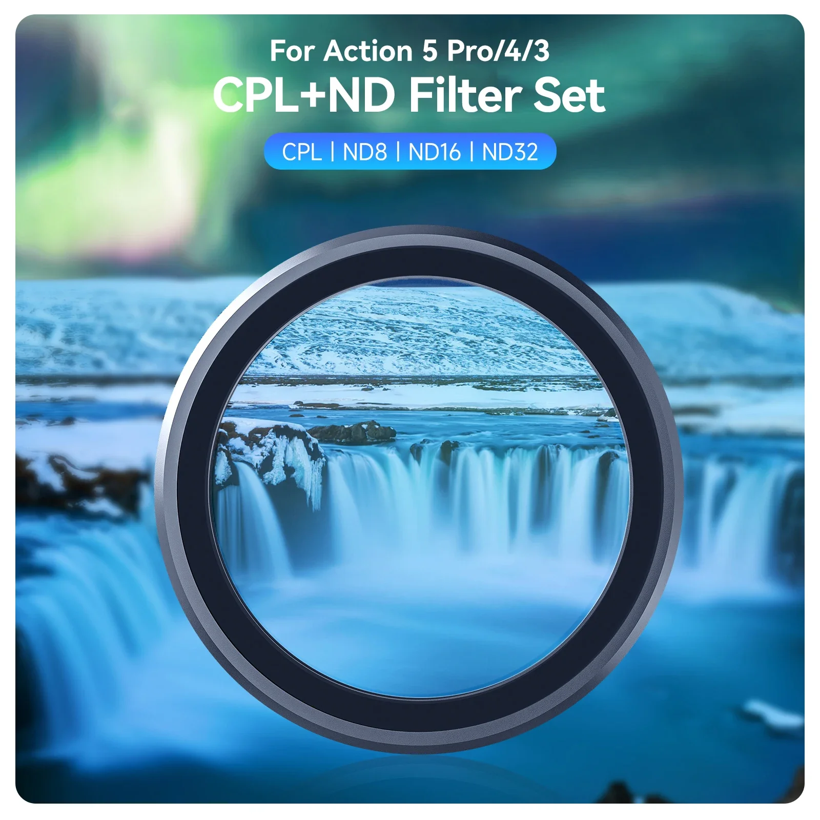 Sports Camera Accessories CPL Neutral Density ND Lens Filters CPL ND8 ND16 ND32 Optical Lens For DJI Action 5 4 3 Camera