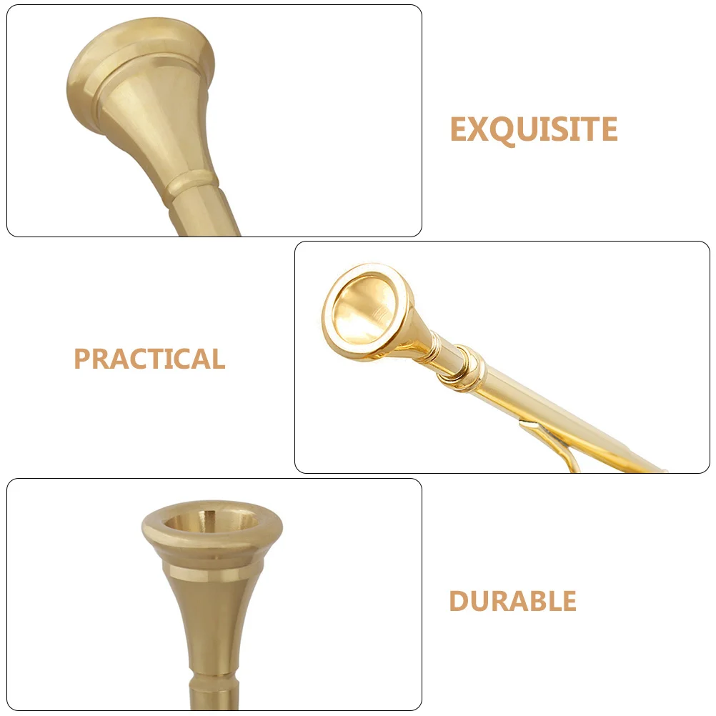 

Copper Horn Mouthpiece Lightweight Wear-Resistant For School Concert Hall Bar Practice Portable Music Instrument Accessory