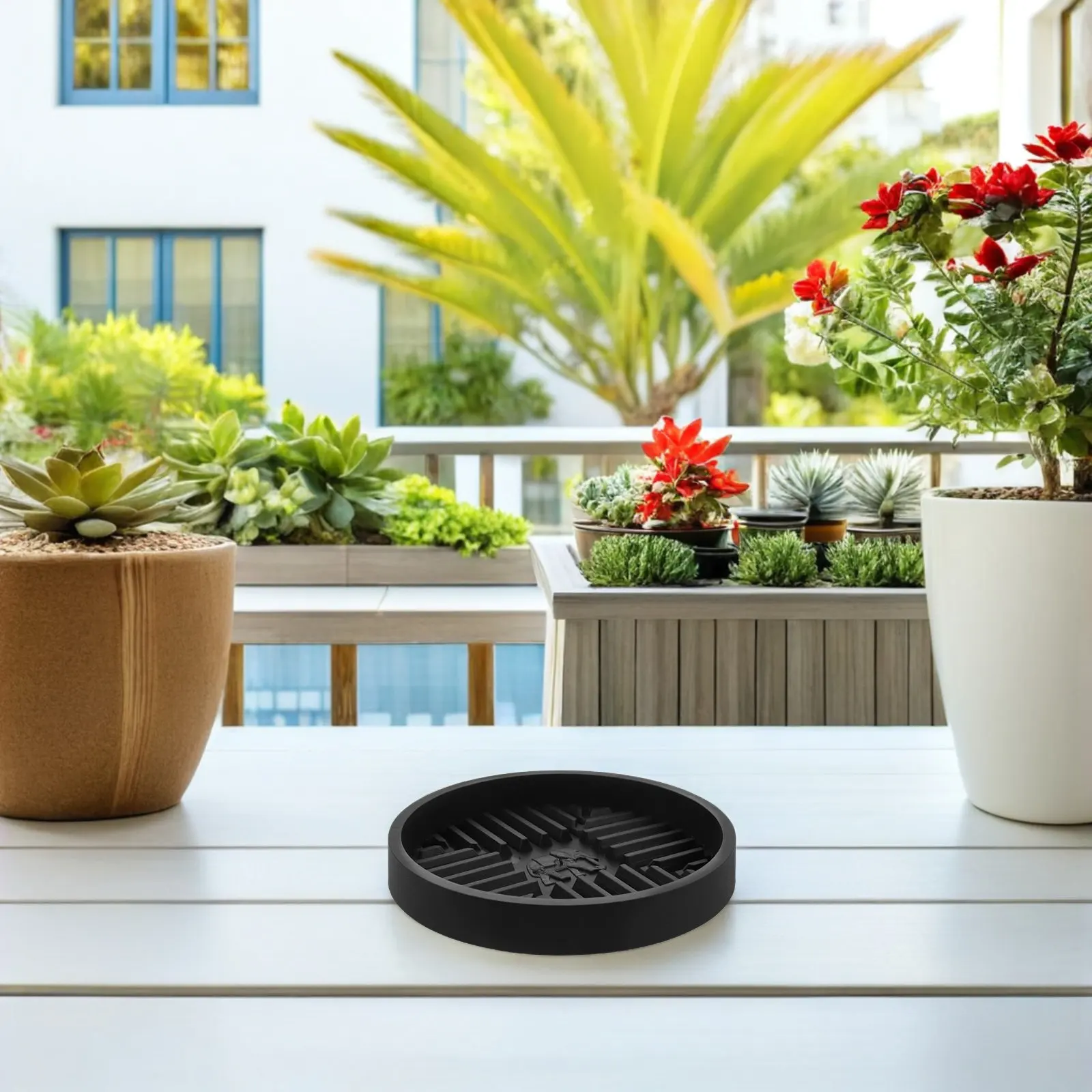 10Pcs Plant Drainage Tray Thickened Hard Plastic Round Flower Pot Saucer Indoor Outdoor Garden Water Catcher Breathable Plant