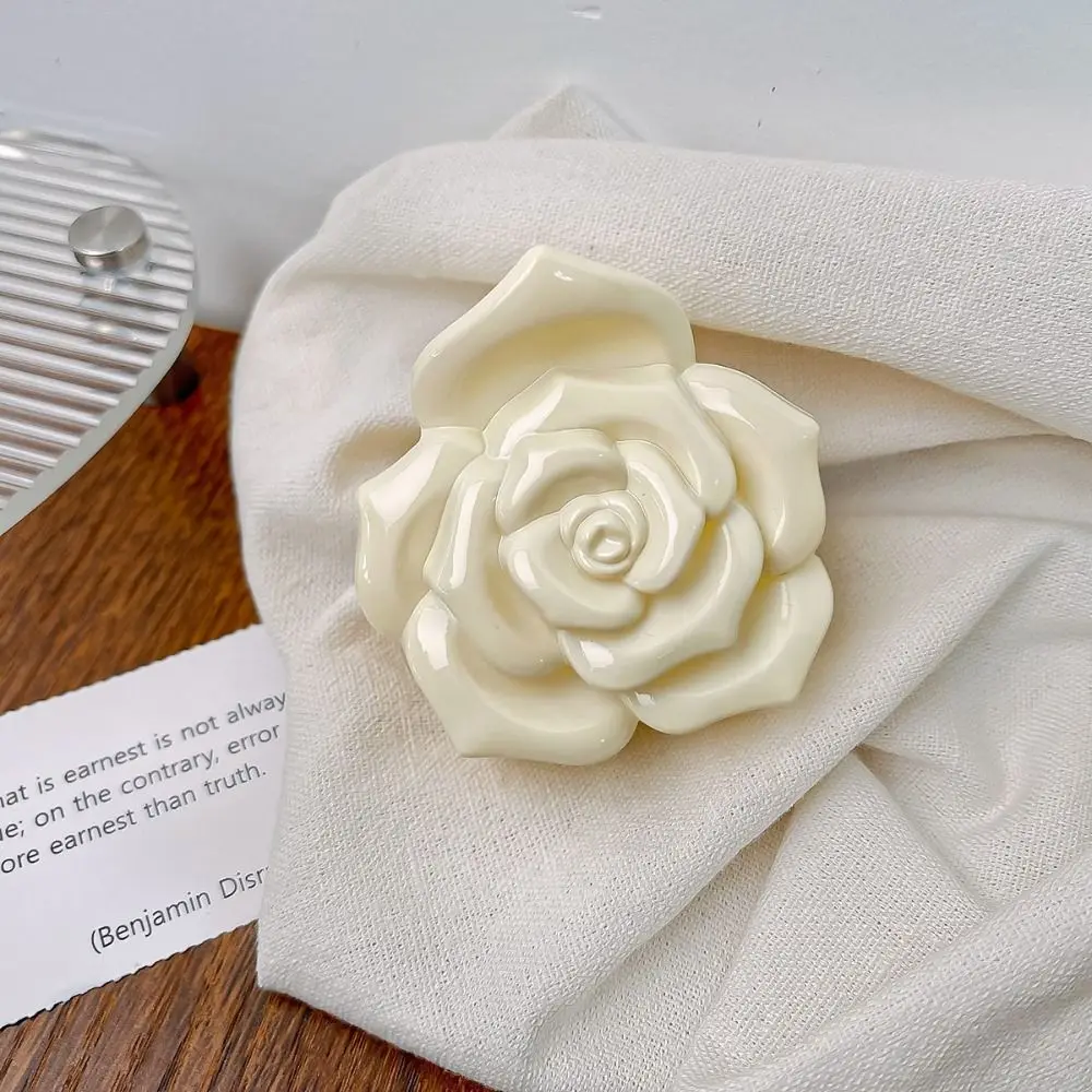 

Transparent Retro Rose Hair Claw Fashion Design Korean Style Flower Hair Clip Shark Clamp Hair Accessories Acrylic Hair Claw