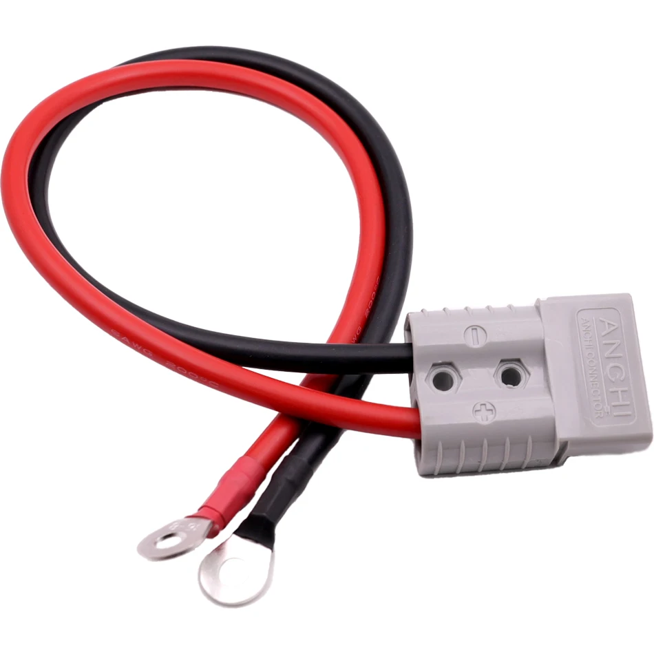 175A 4AWG 20/30/40/50CM 600V Cable Connector For Anderson Plug Extension Cord Electric Forklift Battery Charging Cable Connector