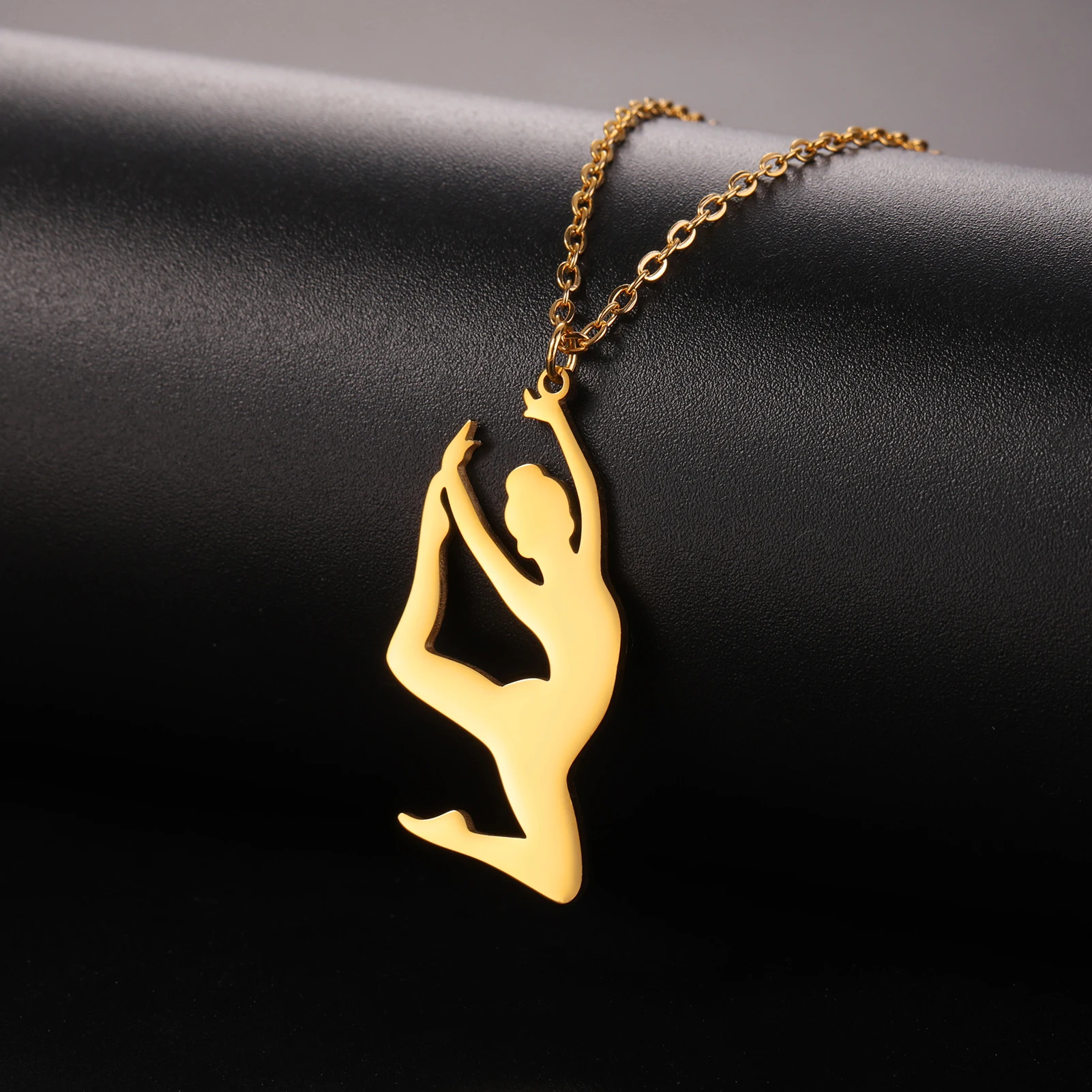 COOLTIME Halskette mit Anhänger für rhythmische Gymnastik, Edelstahl, Trend-Turnerin, Sport-Tänzerin-Halskette, Schmuck, Geschenk für Frauen – Detail 30