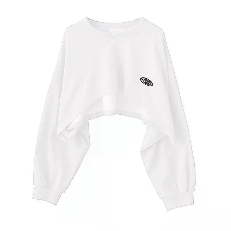 Oversized Crop Sweatshirt and Spaghetti Strap Top Women's Streetwear 2 Piece Set 4 Color Options Sweatshirts Kpop Casual Clothes