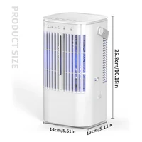 Le refroidisseur d'air de bureau possède trois vitesses de ventilateur réglables, un fonctionnement silencieux et une conception compacte et portable. Il peut être utilisé comme climatiseur personnel dans les chambres, les bureaux et les maisons, et est particulièrement adapté aux peaux sèches en été. 3