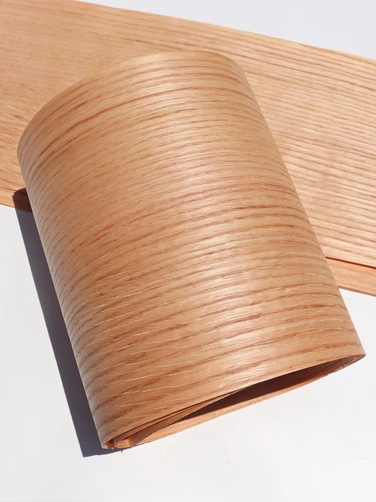 Natural red oak veneer Handmade Veneer Solid Wood veneer panel Decoration Wooden Door furniture Speaker veneer16x250cm T0.2mm
