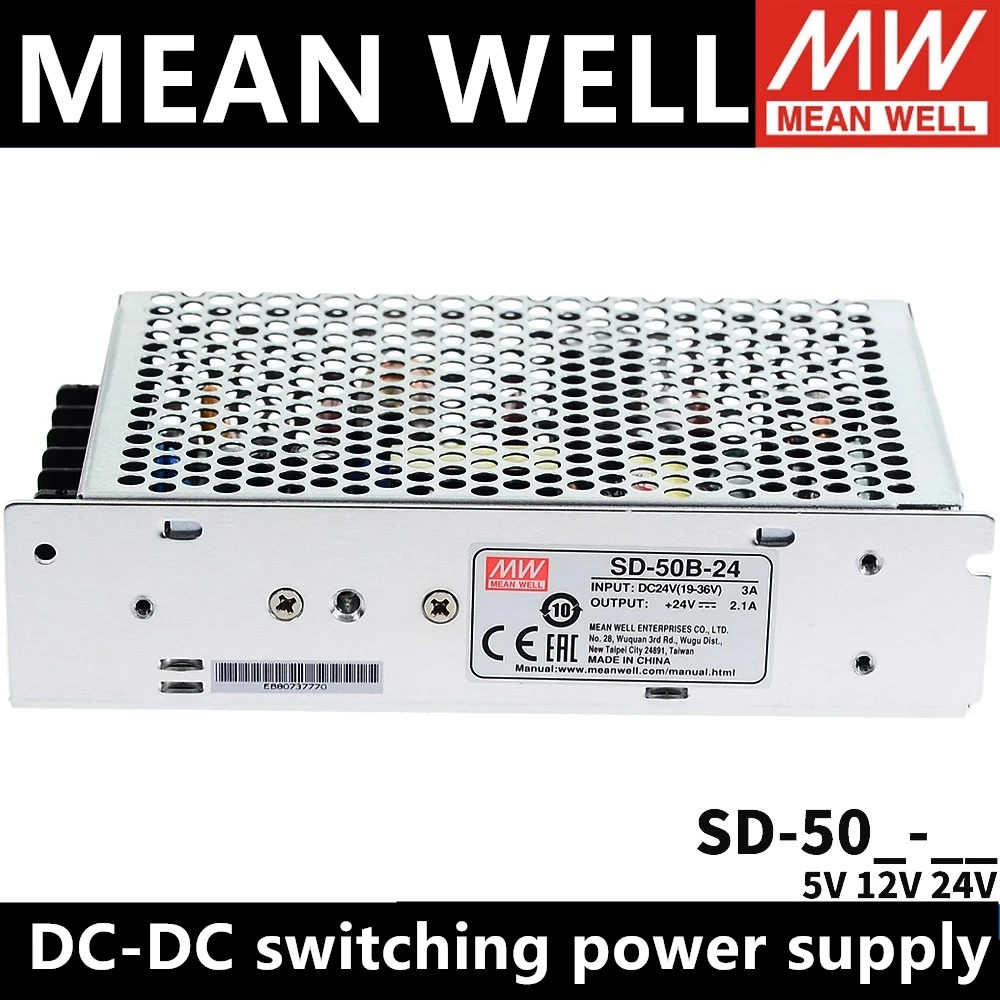 

Taiwan MEAN WELL SD-50 SD-50A-5 SD-50A-12 SD-50A-24 SD-50B-5 SD-50B-12 SD-50B-24 SD-50C-5 SD-50C-12 SD-50C-24 MEANWELL SD 50 50W