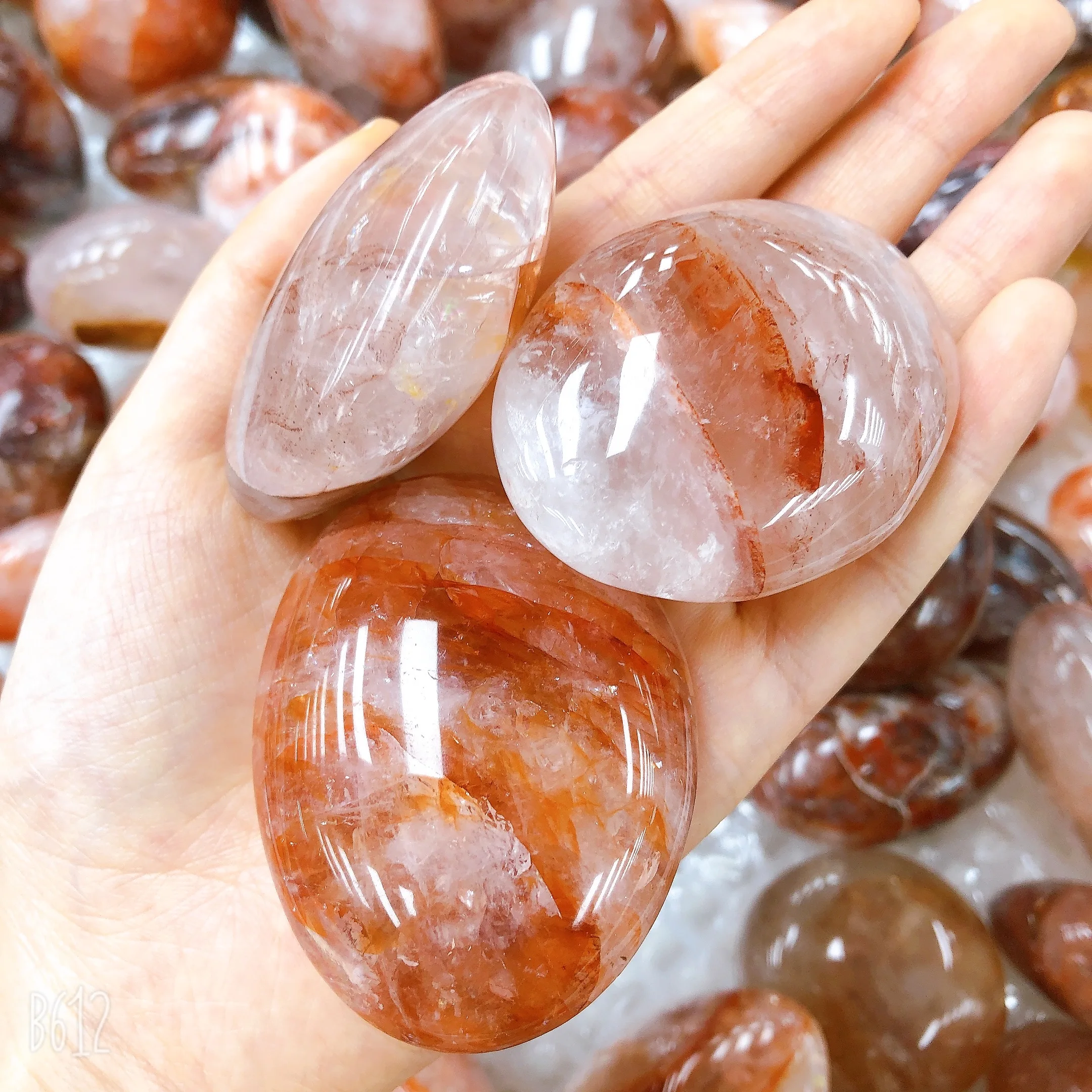 Natural Red Fire Quartz Tumbled Stones, Bulk Ore, Gravel Specimen, Healing Crystals, Energy Minerals, Reiki, High Quality, 1kg