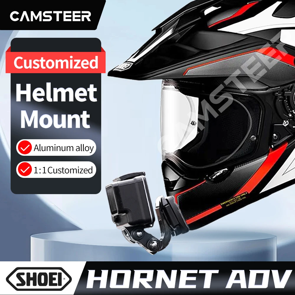 for Shoei Hornet X2 / Hornet ADV Helmet Customized Chin Mount for GoPro 12 11 10 9 Insta360 X4 X3 Ace Pro DJI Action 3/4 Camera