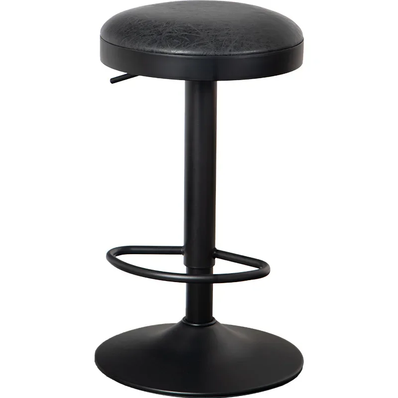 

Lift PU Leather Rotatable Iron High Stool Simple Modern Bar and Home Bar Stool High-density Sponge Cushion