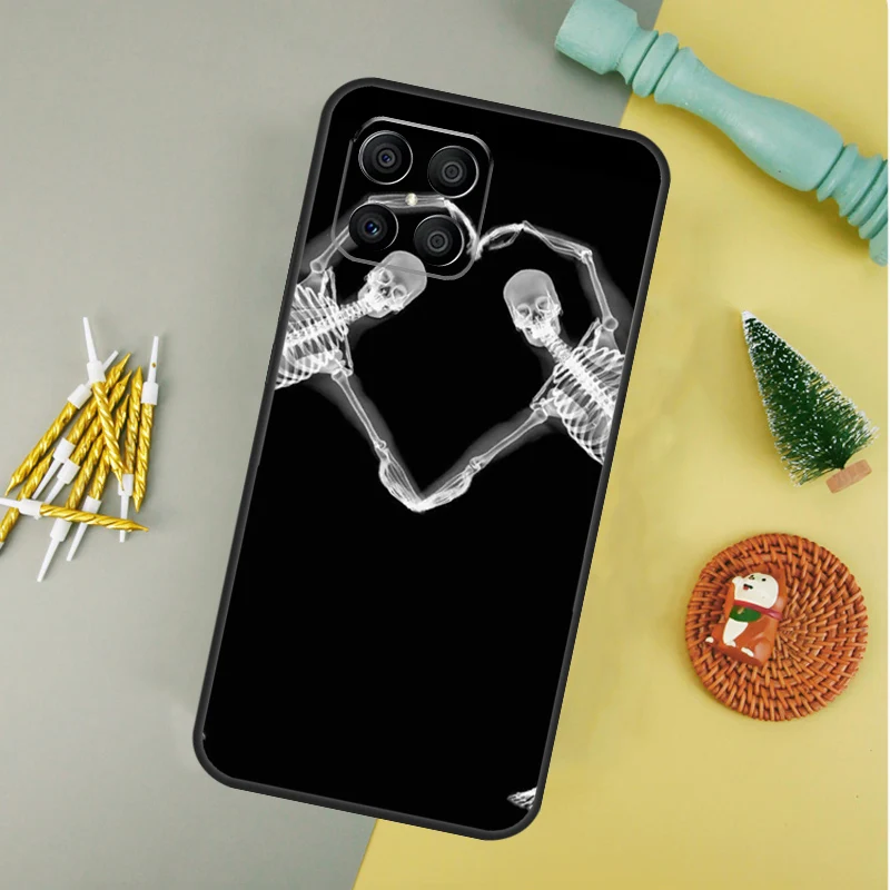 X-ray Hand Bones Case For Huawei Honor 50 70 X7 X8 X9 P50 P30 Pro P20 P40 Lite Nova 9 P Smart 2019 Cover