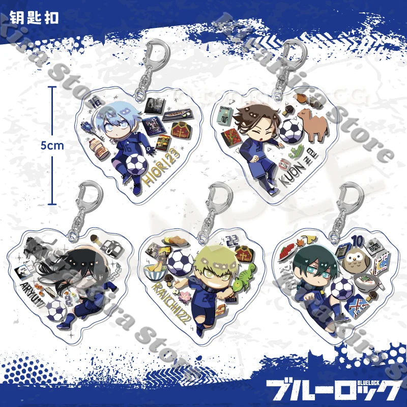 

Hiori You Barou Shouei Acrylic Keychain Anime BLUE LOCK Mini Mikage Reo Keyring Pendants Cute Bachira Meguru Decoration Cosplay