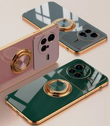 Luxury Plating Metal Holder Phone Case For VIVO X200 Pro Mini X100 Ultra X90 X80 X70 X60 X50 Pro Plus Electroplated Back Cover