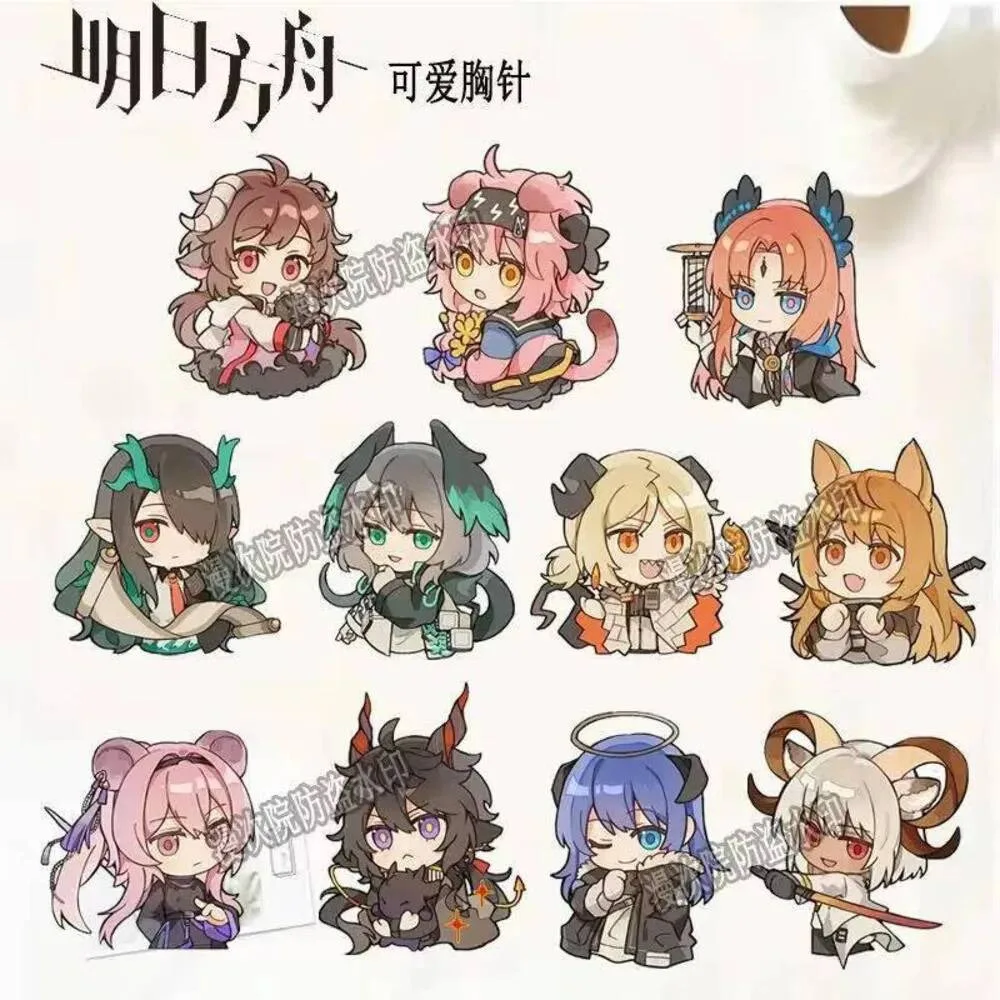 

11 шт., значок аниме Arknights, брошь, булавка, сумерки, эбенолз, золотистого цвета, одежда, украшение для рюкзака, персонализированная нагрудная бирка с лацканами