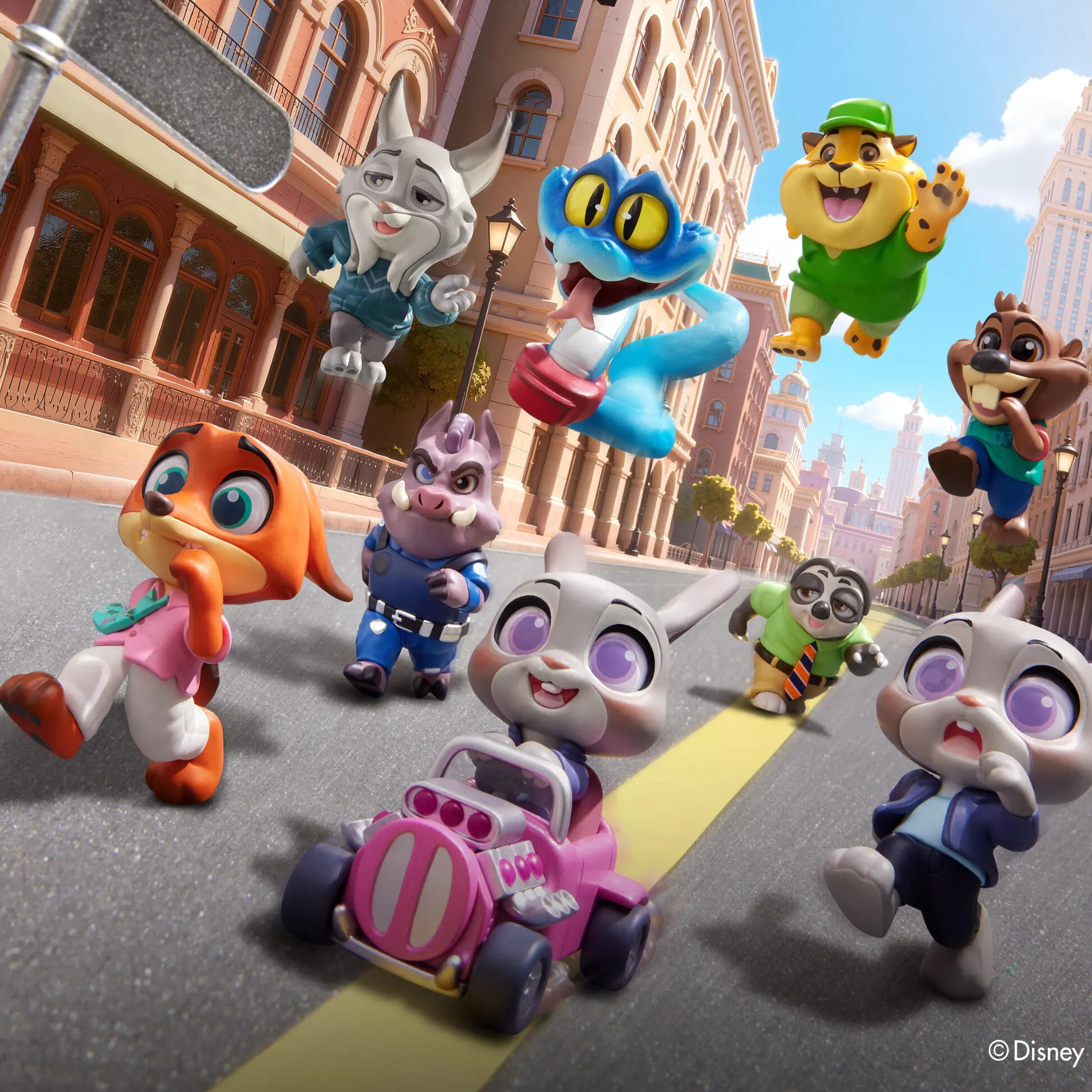 

Officially Licensed Zootopia Hot Pursuit Series Blind Box Mini Nick Wilde Judy Hopps Collectible Figurines Cute Anime Gift