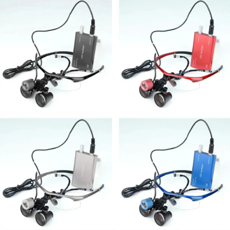 

3.5X Binoculars Dentist Loupes Surgical LED Lighting Magnifier Medical Operation Helping Hands Magnifying Glasses with Light