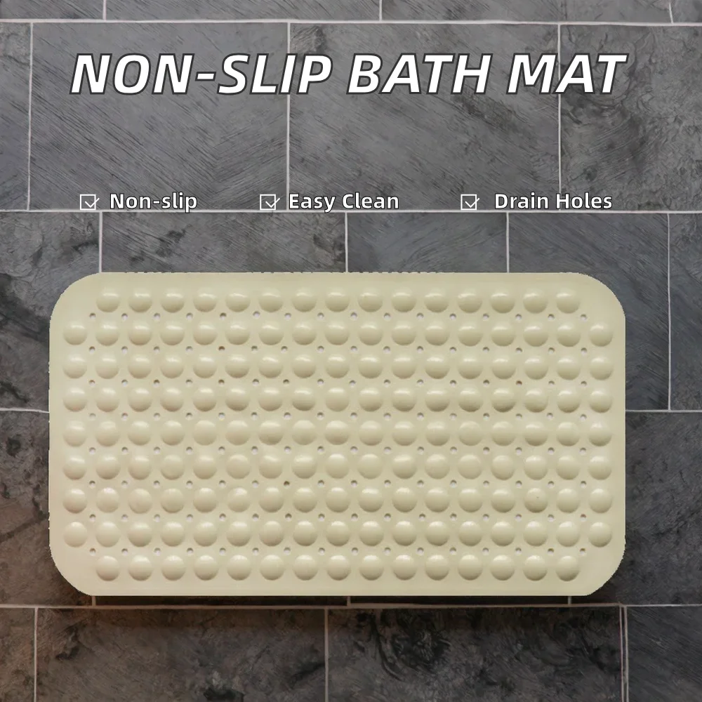 

2026 Non Slip Bathroom Mat With Suction Cups Safe Bathtub Shower Mat For Elderly Kids And Adults Easy To Clean